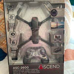 Ascend ASC-2600 Premium HD Video Drone - Gray NEW